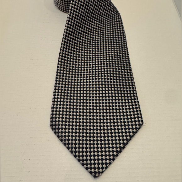 Charvet Tie - Black and Silver Checkerboard - Picture 4 of 9